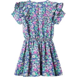 Kinderjurk met ruche mouwen 92 kobaltblauw>vidaXL Outlet