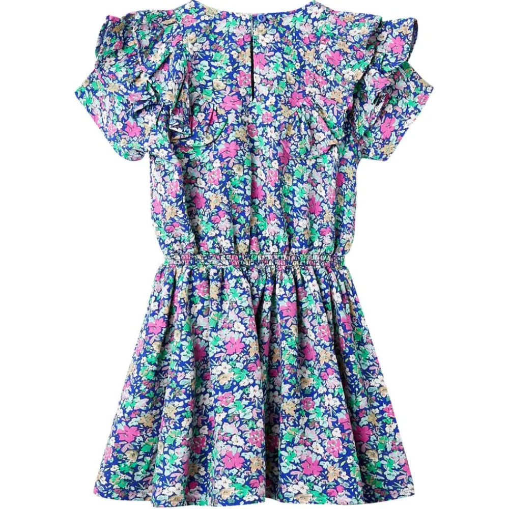 Kinderjurk met ruche mouwen 92 kobaltblauw>vidaXL Outlet