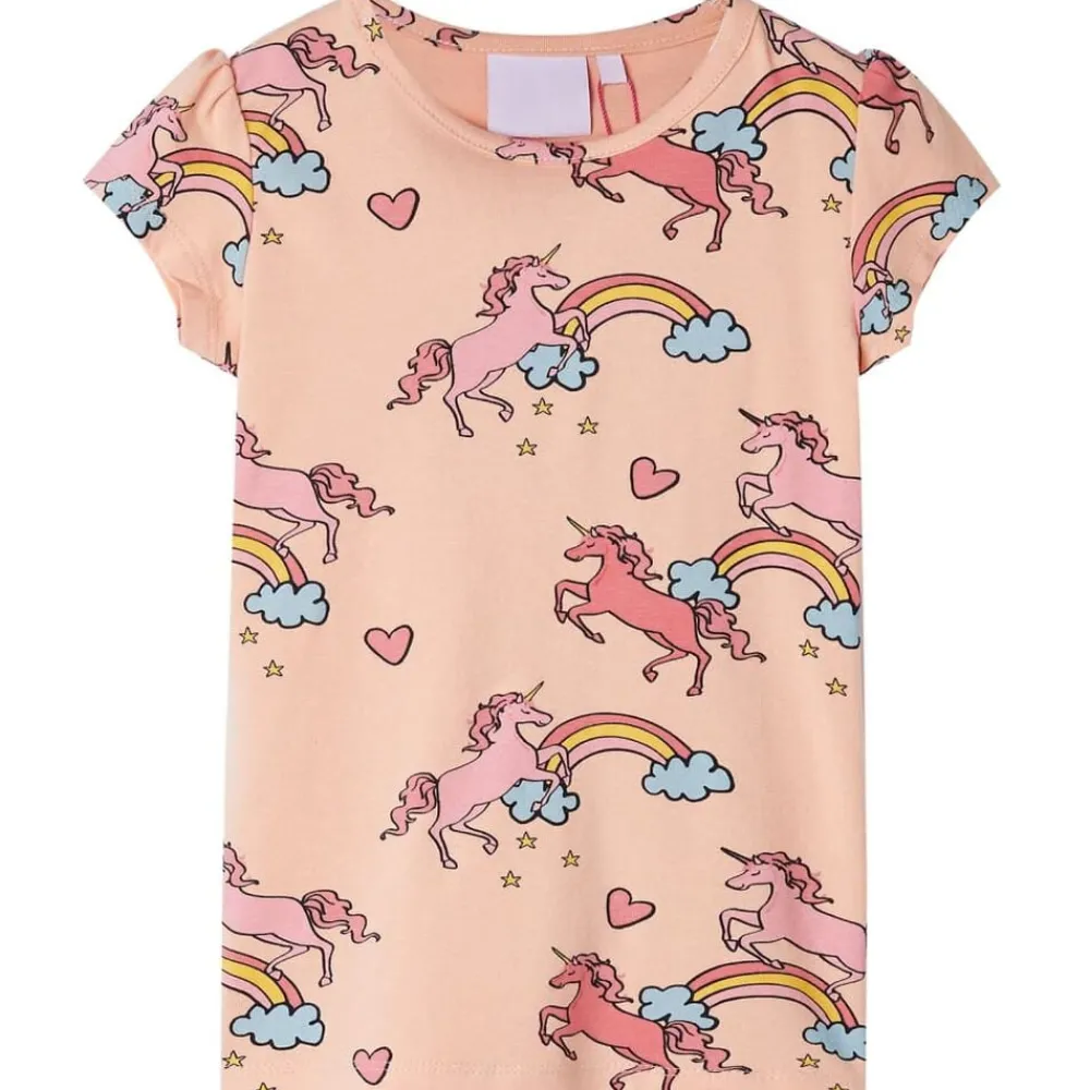 Kleding & Accessoires*vidaXL Kinderpyjama met korte mouwen 92 lichtoranje