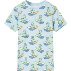 Kinderpyjama met korte mouwen 104 lichtblauw>vidaXL