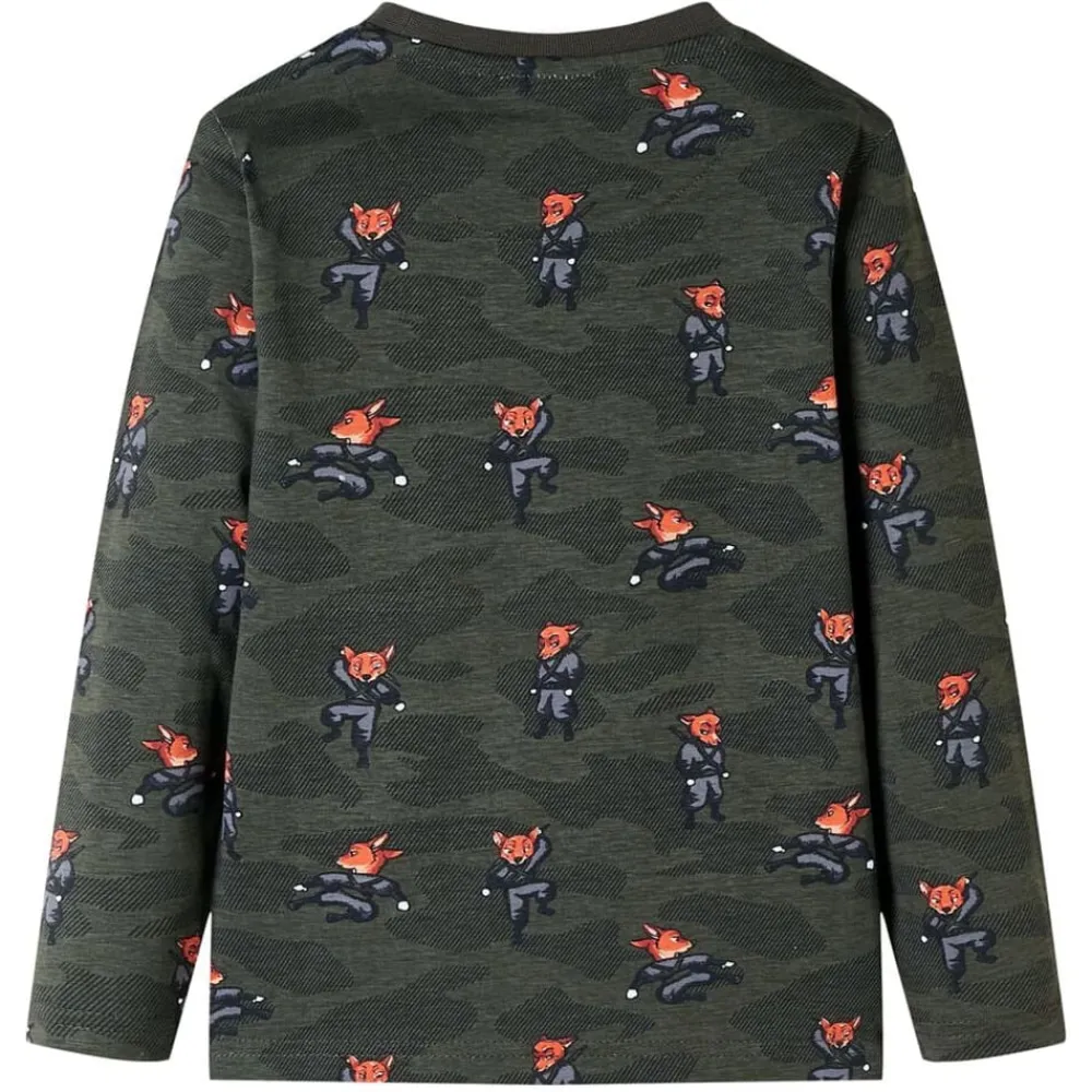 Kleding & Accessoires*vidaXL Kinderpyjama met lange mouwen 92 kakikleurig