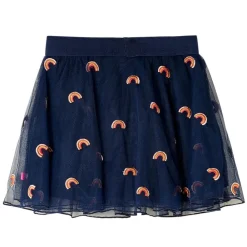 Kleding & Accessoires*vidaXL Kinderrokje met tule 92 marineblauw