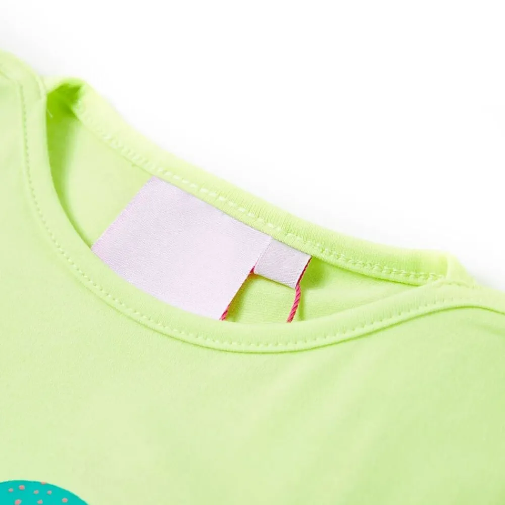 Kleding & Accessoires*vidaXL Kindershirt 116 fluorescerend Geel