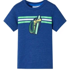 Kindershirt 128 gemêleerd donkerblauw>vidaXL Online