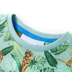 Kindershirt 128 gemêleerd lichtgroen><noscript><img width=