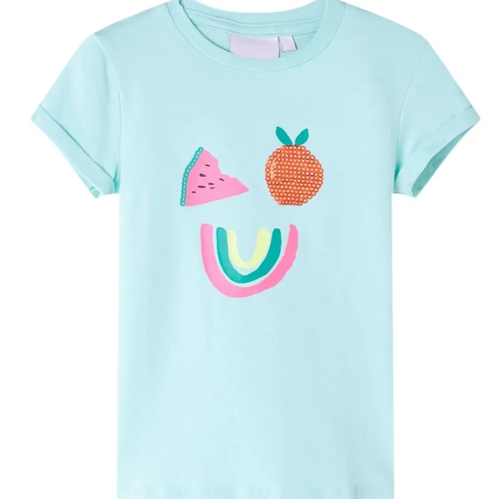 Kleding & Accessoires*vidaXL Kindershirt 116 lichtzeeblauw Aqua