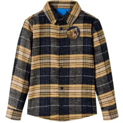 Kindershirt geruit 92 geel en zwart>vidaXL