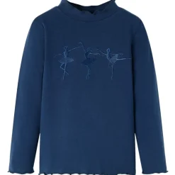 Kleding & Accessoires*vidaXL Kindershirt lange mouwen 104 Marineblauw