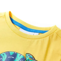 Kleding & Accessoires*vidaXL Kindershirt met korte mouwen 104 lichtkleurig Oker