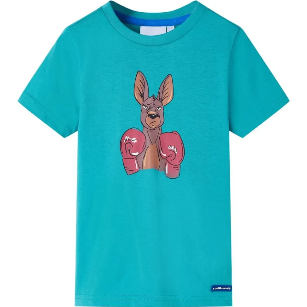 Kleding & Accessoires*vidaXL Kindershirt met korte mouwen 128 donkermintkleurig Mintgroen