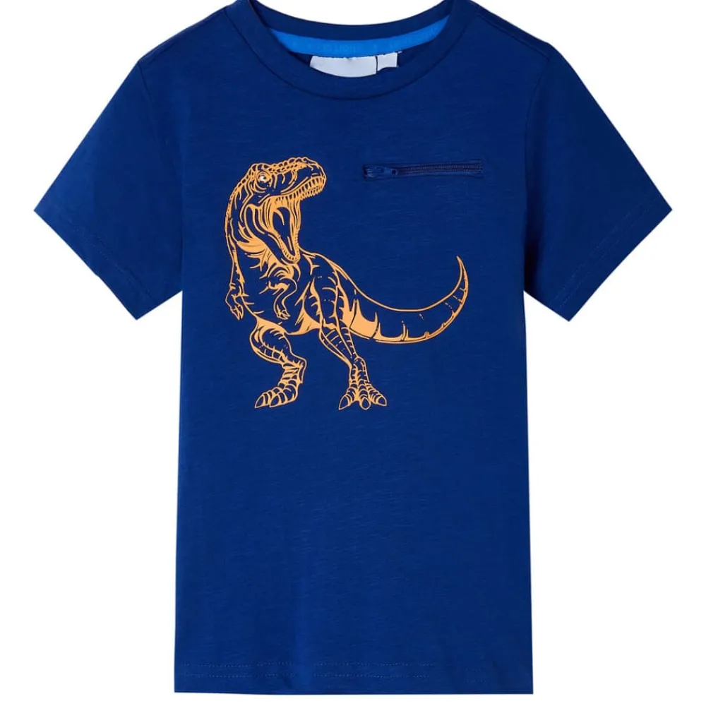 Kleding & Accessoires*vidaXL Kindershirt met korte mouwen 104 donker Blauw