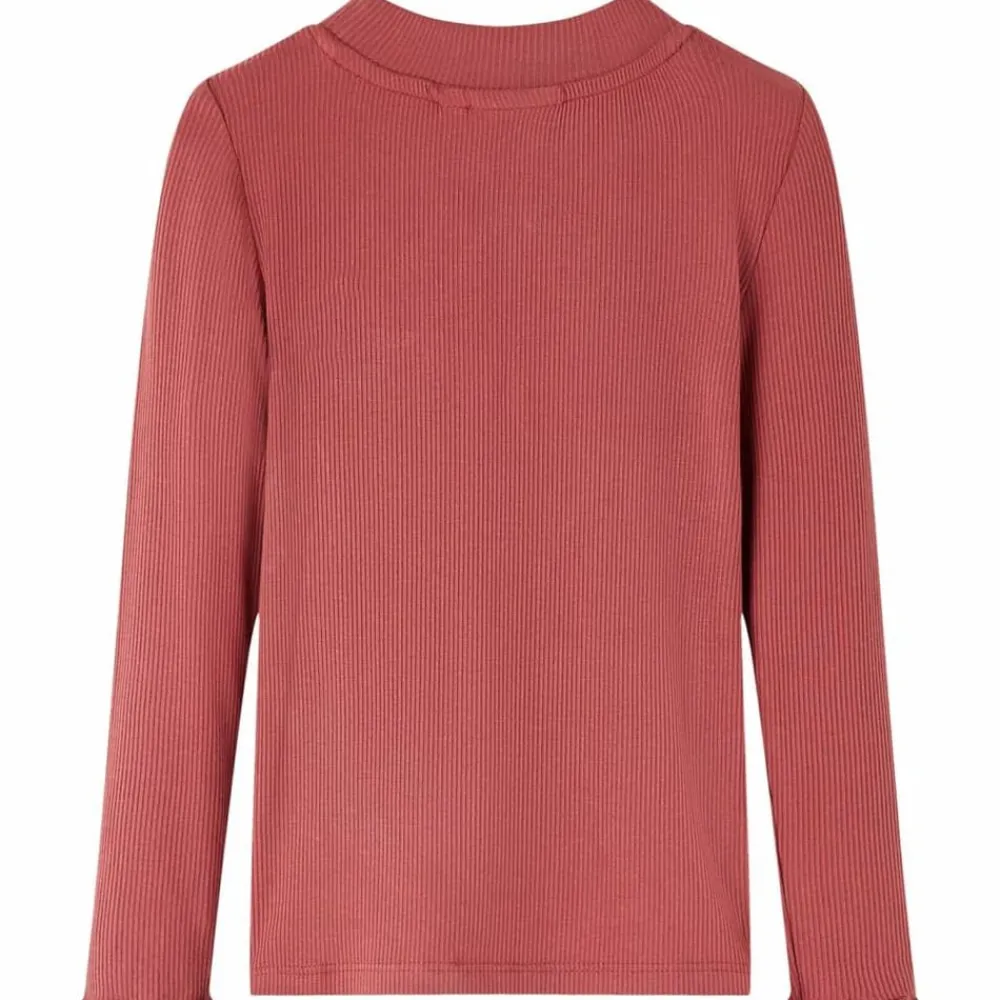Kindershirt met lange mouwen en lage col 104 bruin>vidaXL