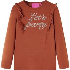 Kleding & Accessoires*vidaXL Kindershirt met lange mouwen 128 kleurig Cognac