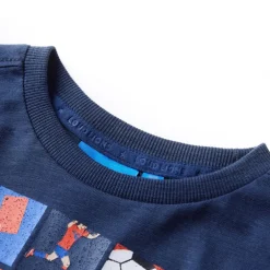 Kindershirt met lange mouwen 104 gemêleerd marineblauw><noscript><img width=