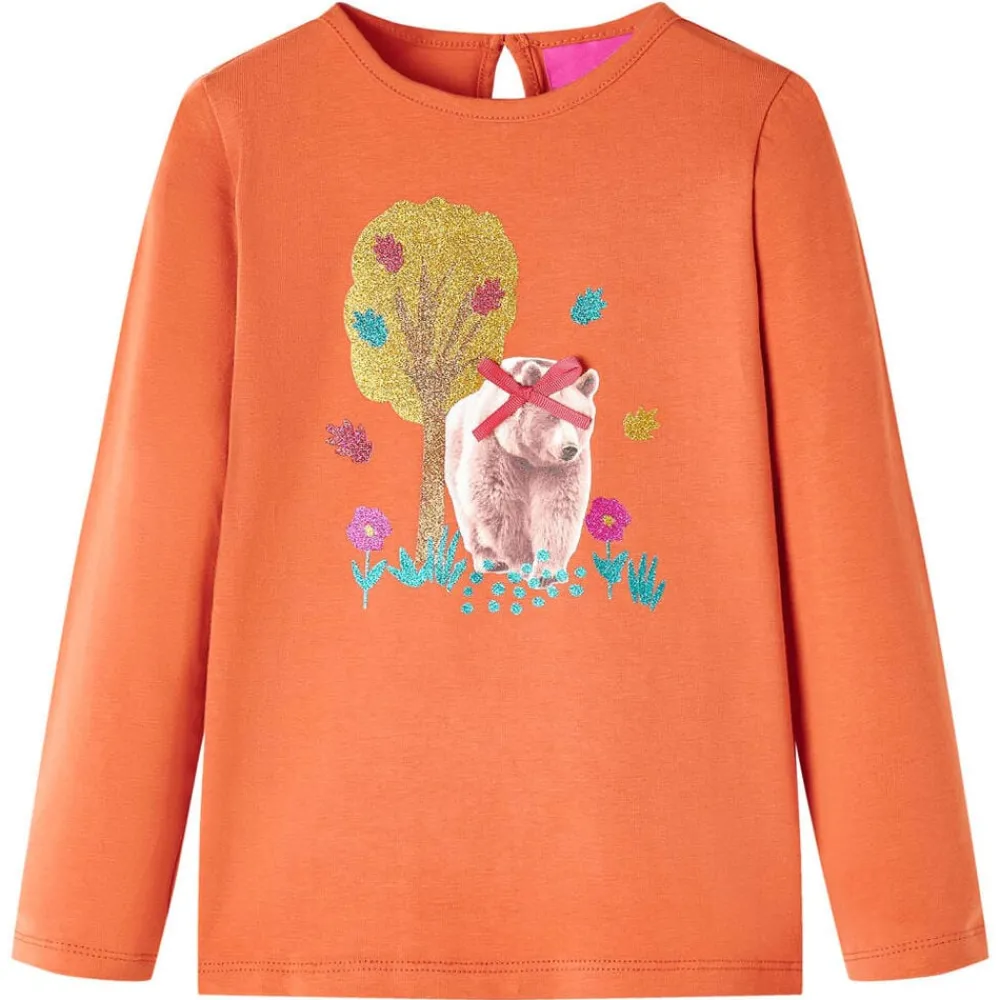 Kindershirt met lange mouwen 116 bruin>vidaXL Best