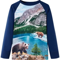 Kindershirt met lange mouwen 104 marineblauw>vidaXL New