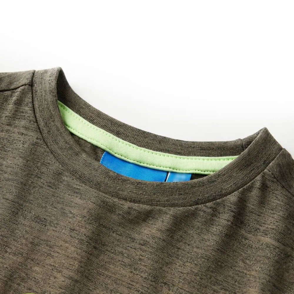 Kleding & Accessoires*vidaXL Kindershirt met lange mouwen 92 gemêleerd kleurig Kaki