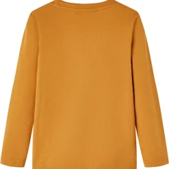 Kindershirt met lange mouwen 104 donkerokerkleurig>vidaXL Online