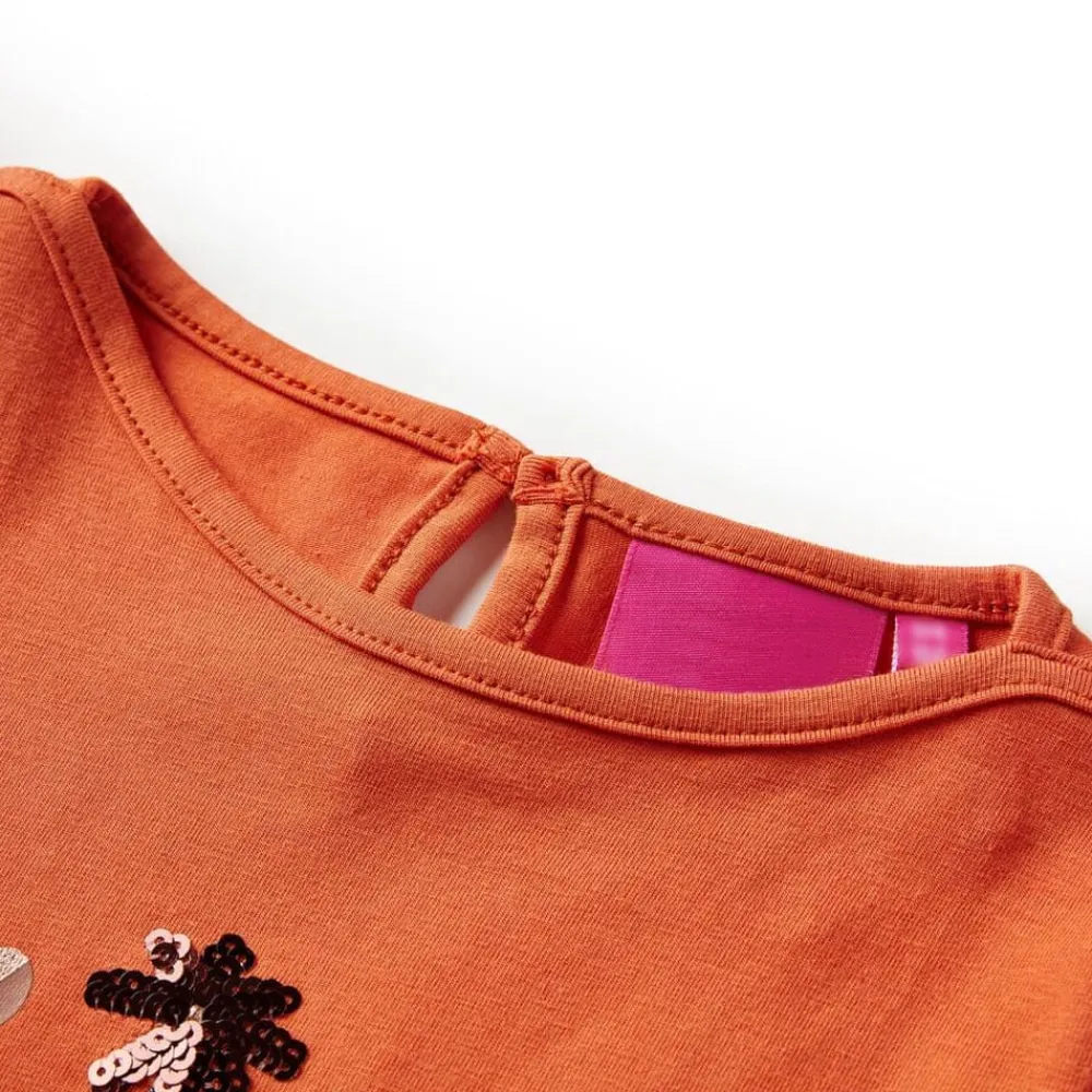 Kleding & Accessoires*vidaXL Kindershirt met lange mouwen 92 bruin Oranje