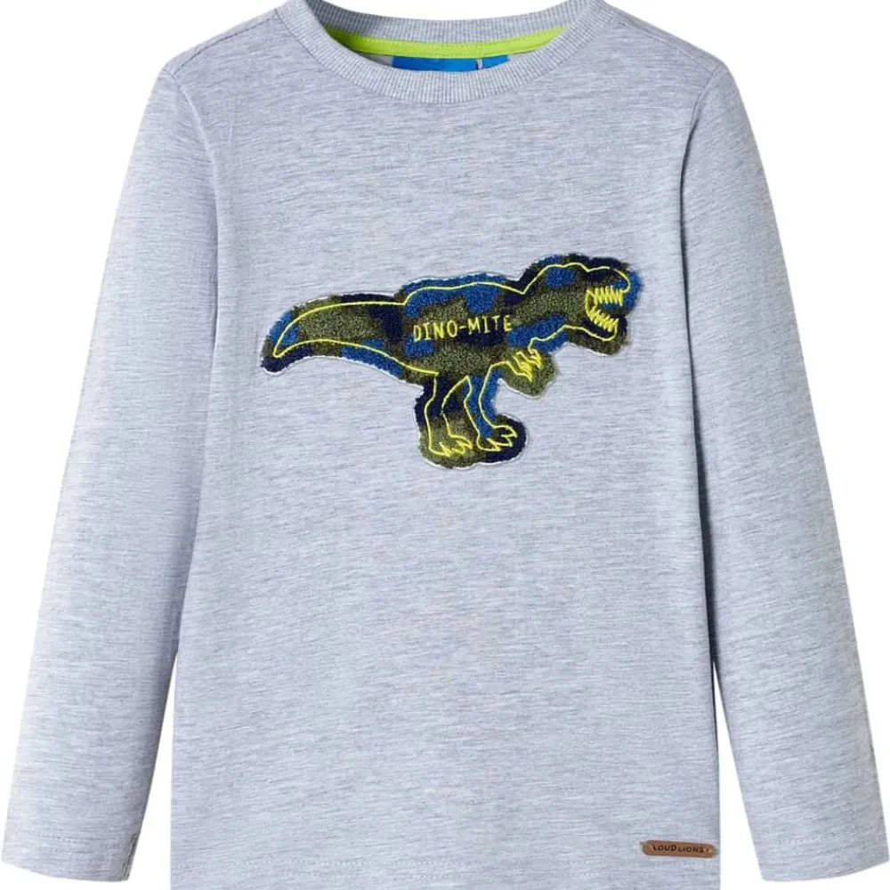 Kleding & Accessoires*vidaXL Kindershirt met lange mouwen 104 gemêleerd Grijs