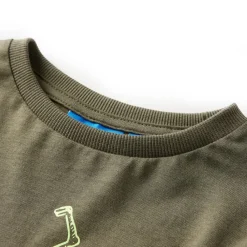 Kindershirt met lange mouwen 92 kakikleurig><noscript><img width=