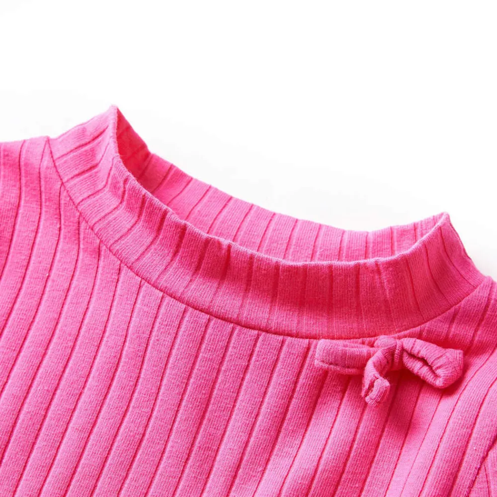 Kleding & Accessoires*vidaXL Kindershirt met lange mouwen geribd 92 fel Roze