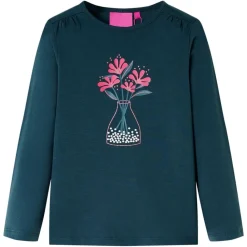 Kleding & Accessoires*vidaXL Kindershirt met lange mouwen 104 donker Groen