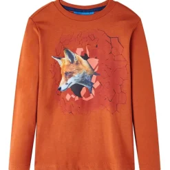 Kleding & Accessoires*vidaXL Kindershirt met lange mouwen 92 lichtroestkleurig Roestbruin