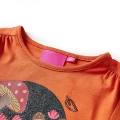 Kleding & Accessoires*vidaXL Kindershirt met lange mouwen 92 bruin Oranje