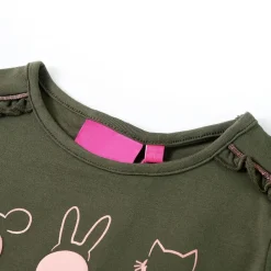 Kleding & Accessoires*vidaXL Kindershirt met lange mouwen 104 kleurig Kaki