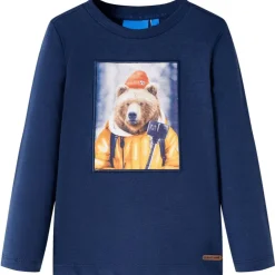 Kleding & Accessoires*vidaXL Kindershirt met lange mouwen 140 gemêleerd marineblauw