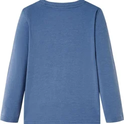Kindershirt met lange mouwen 116 gemêleerd blauw>vidaXL Discount