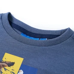Kindershirt met lange mouwen 116 gemêleerd blauw><noscript><img width=