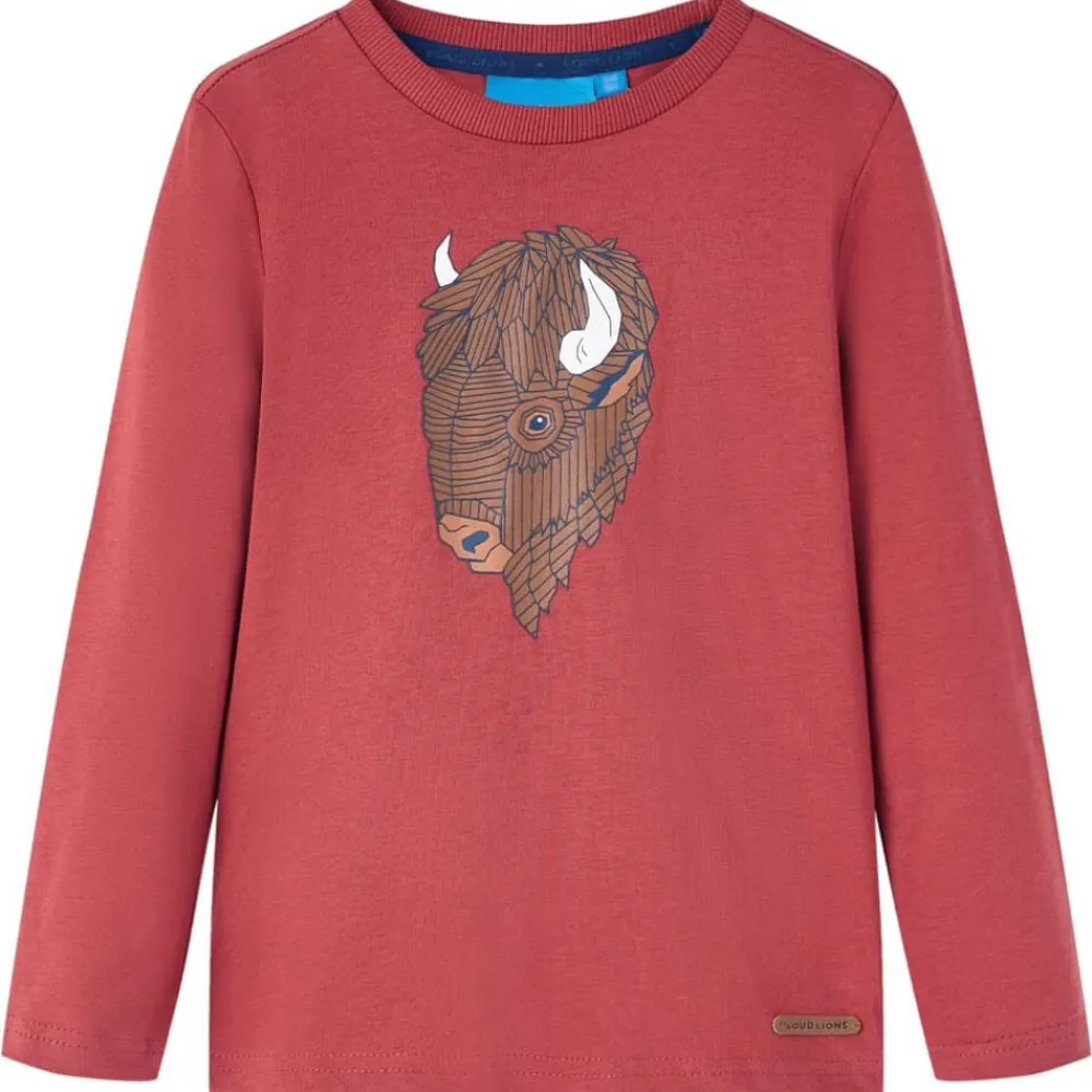 Kindershirt met lange mouwen 116 bruin>vidaXL Best