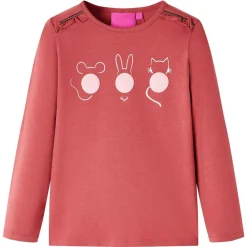 Kindershirt met lange mouwen 104 bruin>vidaXL Best