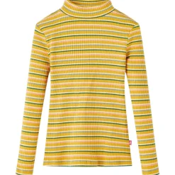 Kleding & Accessoires*vidaXL Kindershirt met lange mouwen 104 gestreept kleurig Oker