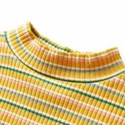 Kleding & Accessoires*vidaXL Kindershirt met lange mouwen 104 gestreept kleurig Oker