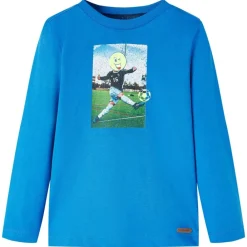 Kindershirt met lange mouwen 116 kobalt>vidaXL Discount