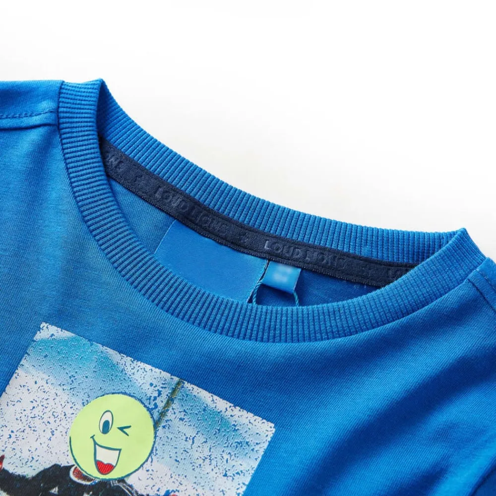Kindershirt met lange mouwen 116 kobalt>vidaXL Discount