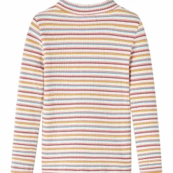 Kleding & Accessoires*vidaXL Kindershirt met lange mouwen 92 gestreept Ecru
