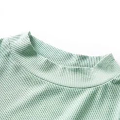 Kindershirt met lange mouwen lage col 128 donkermintkleurig><noscript><img width=