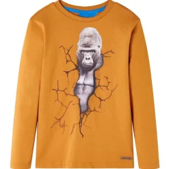 Kindershirt met lange mouwen 104 donkerkleurig>vidaXL Online