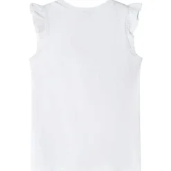 Kleding & Accessoires*vidaXL Kindershirt met ruches aan de mouwen 140 Ecru