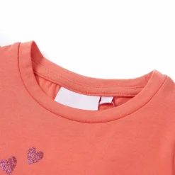 Kleding & Accessoires*vidaXL Kindershirt met ruches aan de mouwen 116 kleurig Koraal