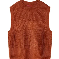 Kleding & Accessoires*vidaXL Kinderspencer gebreid 92 cognackleurig
