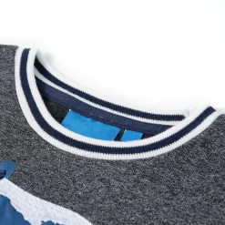 Kindertrui 92 gemêleerd marineblauw><noscript><img width=