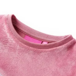 Kindertrui fluweel patchwork 128 frambozenkleur><noscript><img width=
