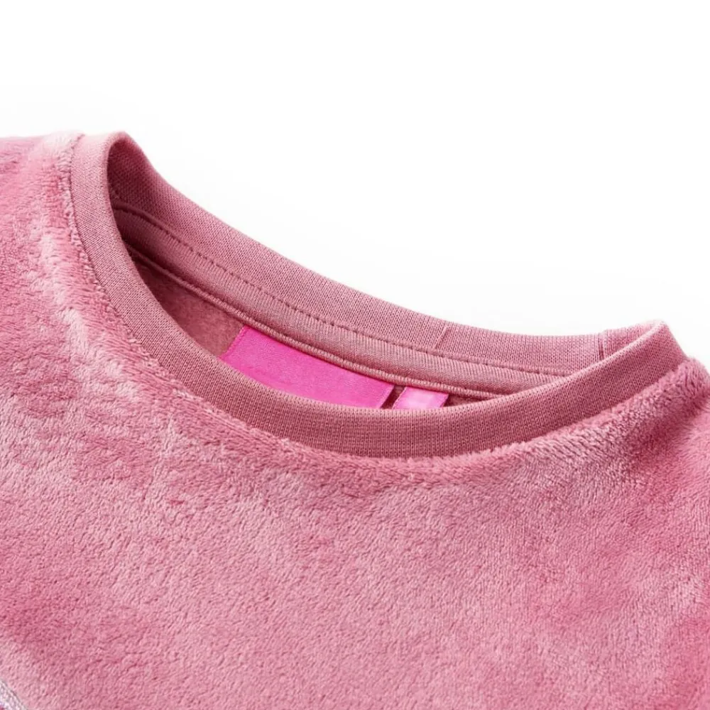 Kindertrui fluweel patchwork 128 frambozenkleur>vidaXL Clearance