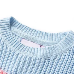 Kindertrui gebreid 92 blauw><noscript><img width=