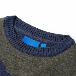Kindertrui gebreid 92 marineblauw><noscript><img width=
